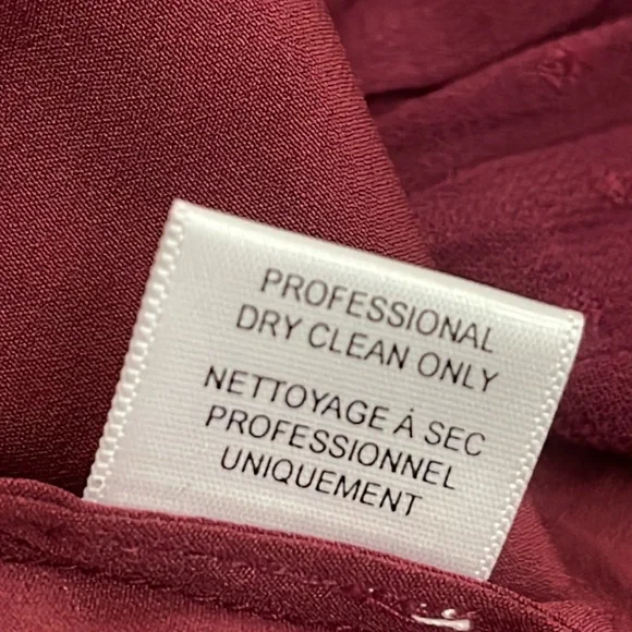 MISA Los Angeles Alin Mini Dress Size M Burgundy Swiss Dot Long Sleeves. - Picture 14 of 16